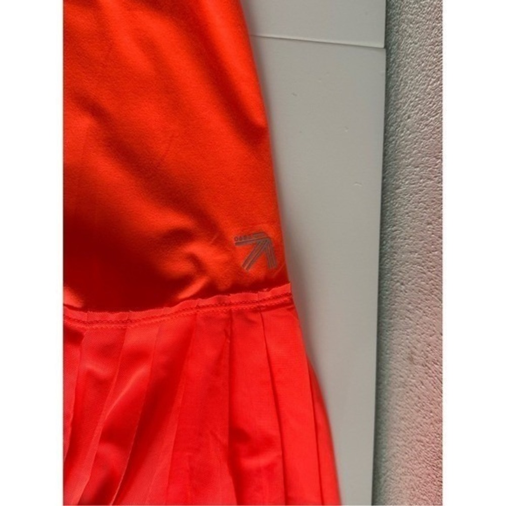 New Balance x J.Crew Tennis Dress Neon Orange Racerback Pleated Skirt Small NWT - Picture 9 of 11